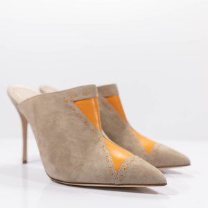 Manolo Blahnik Epafrodito Suede Mules
